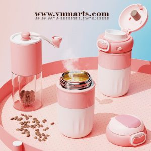 Set quà tặng ly giữ nhiệt màu hồng dễ thương