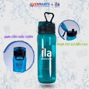 Bình nước nhựa in logo trường