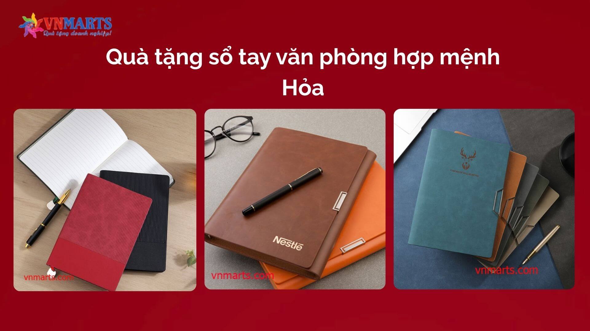 Quà tặng sổ tay văn phòng hợp mệnh Hỏa