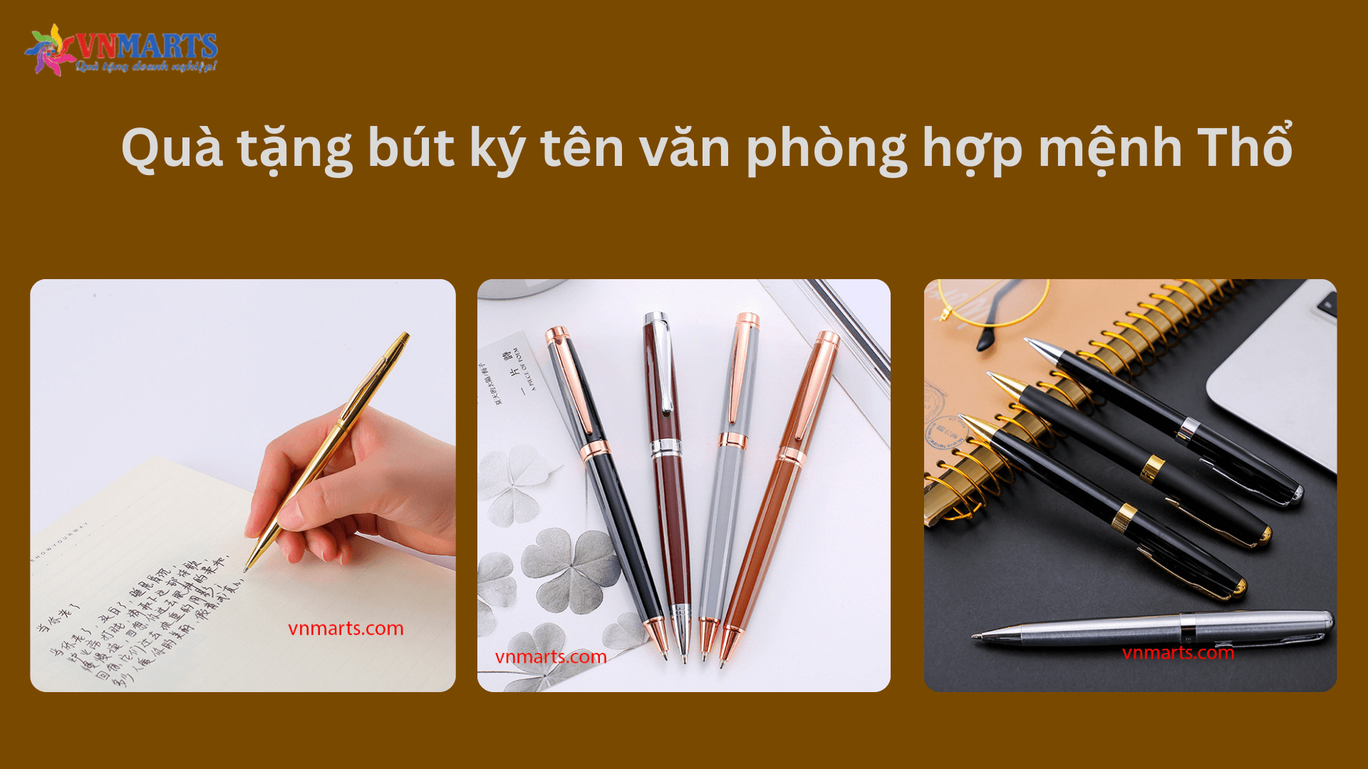 Quà tặng bút ký tên văn phòng hợp mệnh Thổ